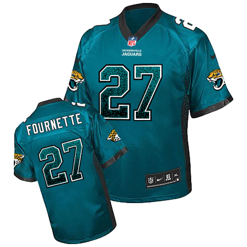 Nike Jaguars #27 Leonard Fournette Teal Green Team Color Men's Stitched NFL Elite Drift Fashion Jersey